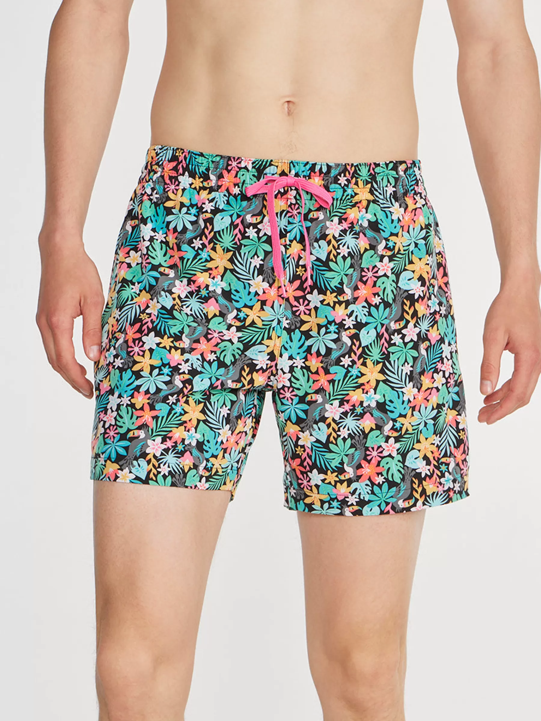 Chubbies Shorts Classic Swim Trunks | Classic Swim Trunks>The Bloomerangs BlackFloral