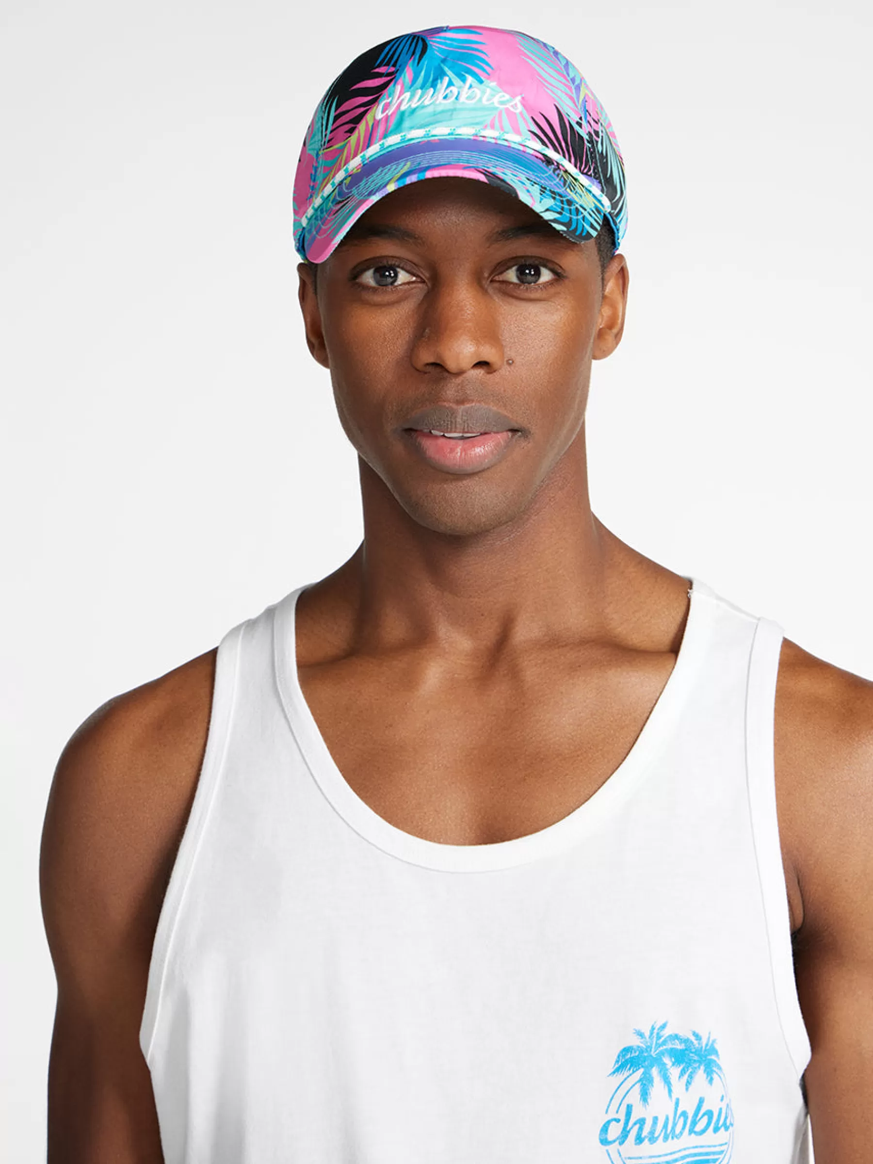 Chubbies Shorts Hats | Hats>The Bright Palm Nylon Cord Hat PinkDadHat