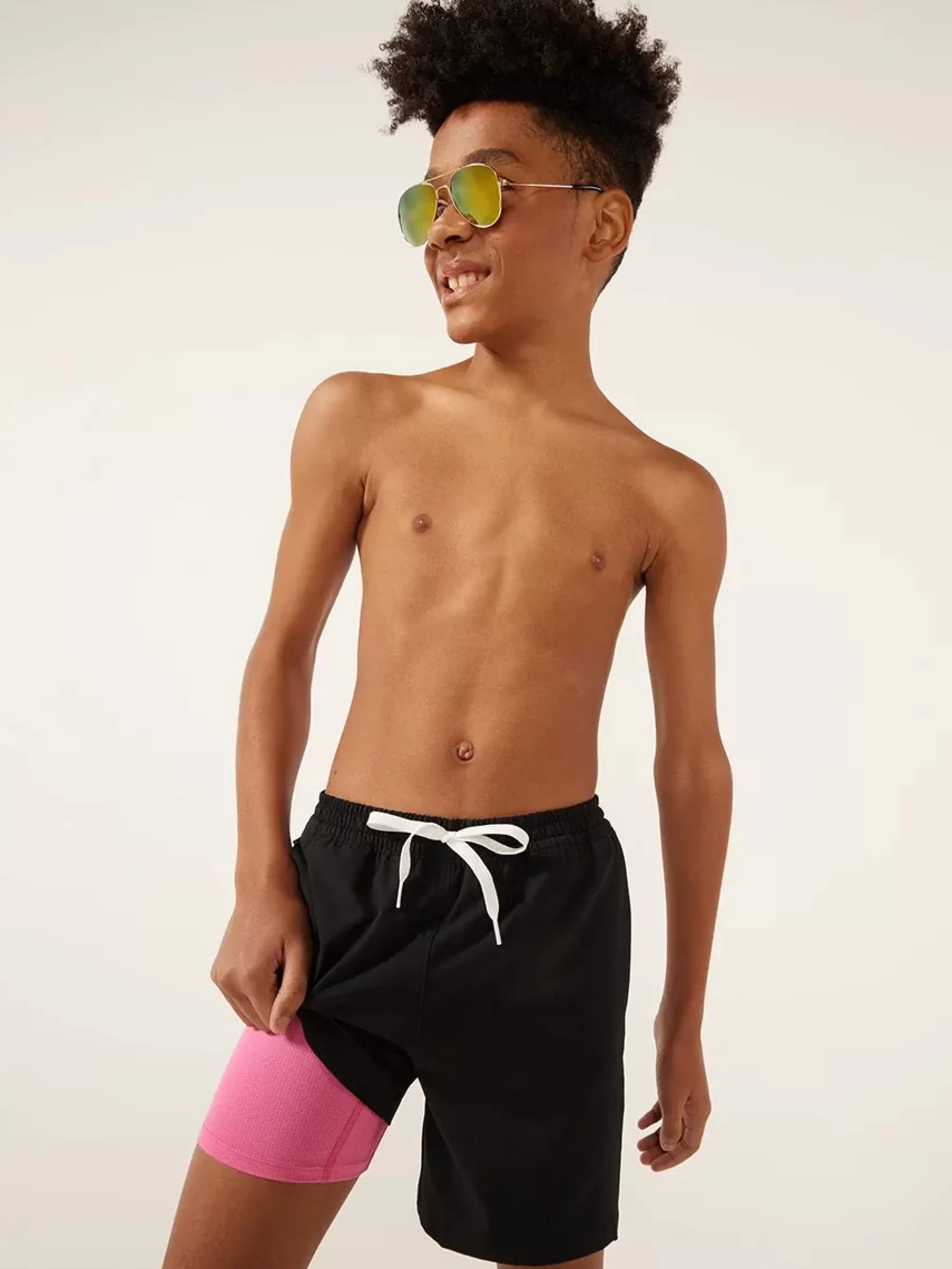 Chubbies Shorts Swim Trunks | Swim>The Capes Black/HotPinkLiner