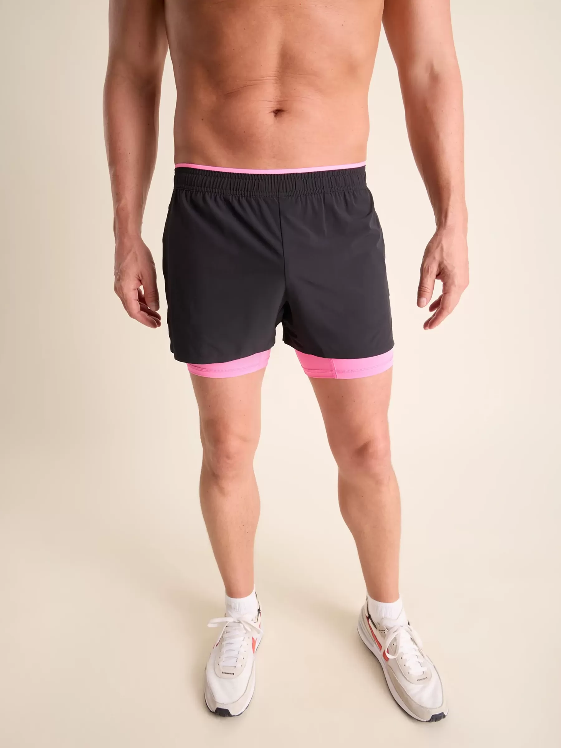 Chubbies Shorts Ultimate Training Shorts>The Capes Black/HotPinkLiner