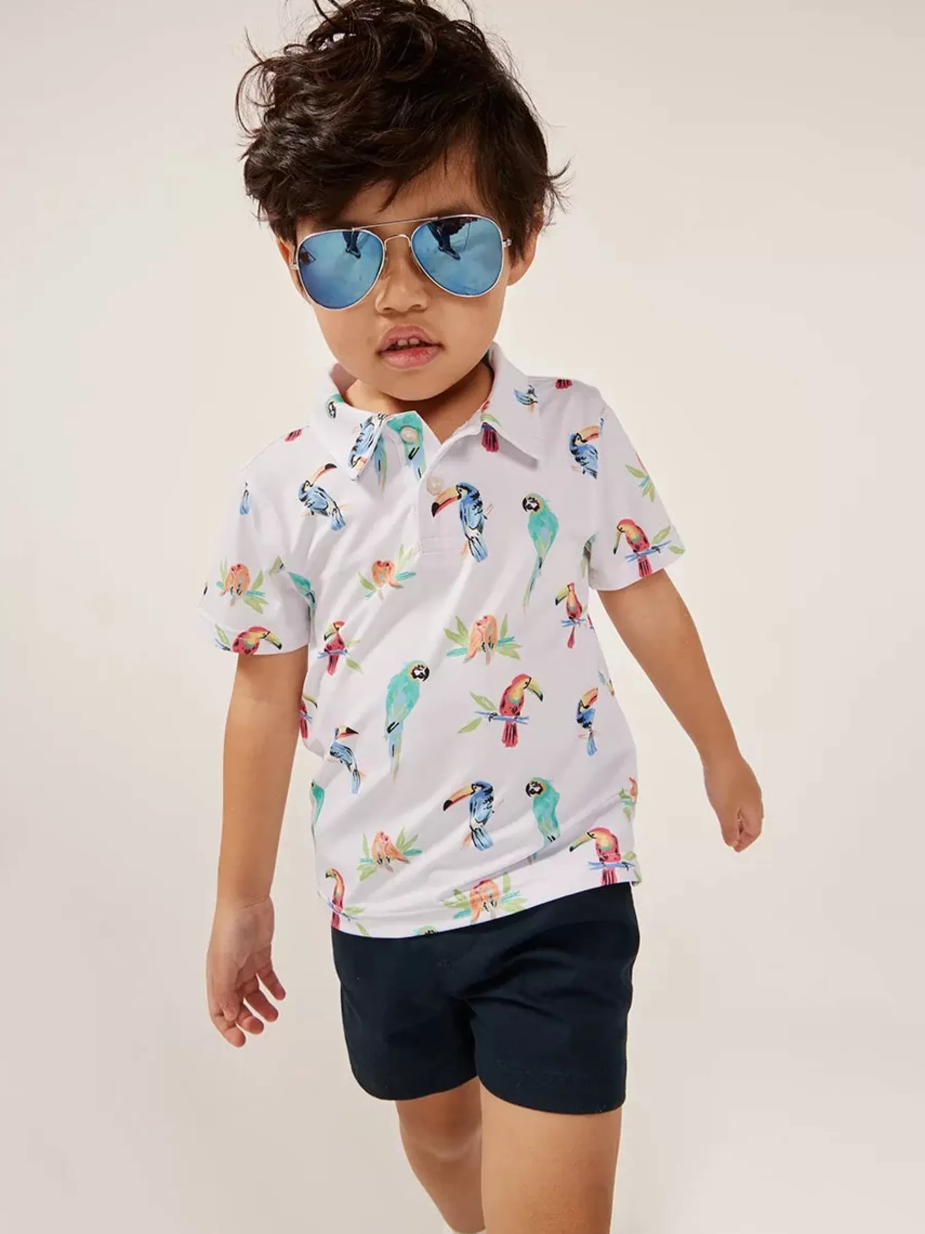 Chubbies Shorts Toddler Shirts | Tops>The Dude Wheres Macaw WhiteParrots