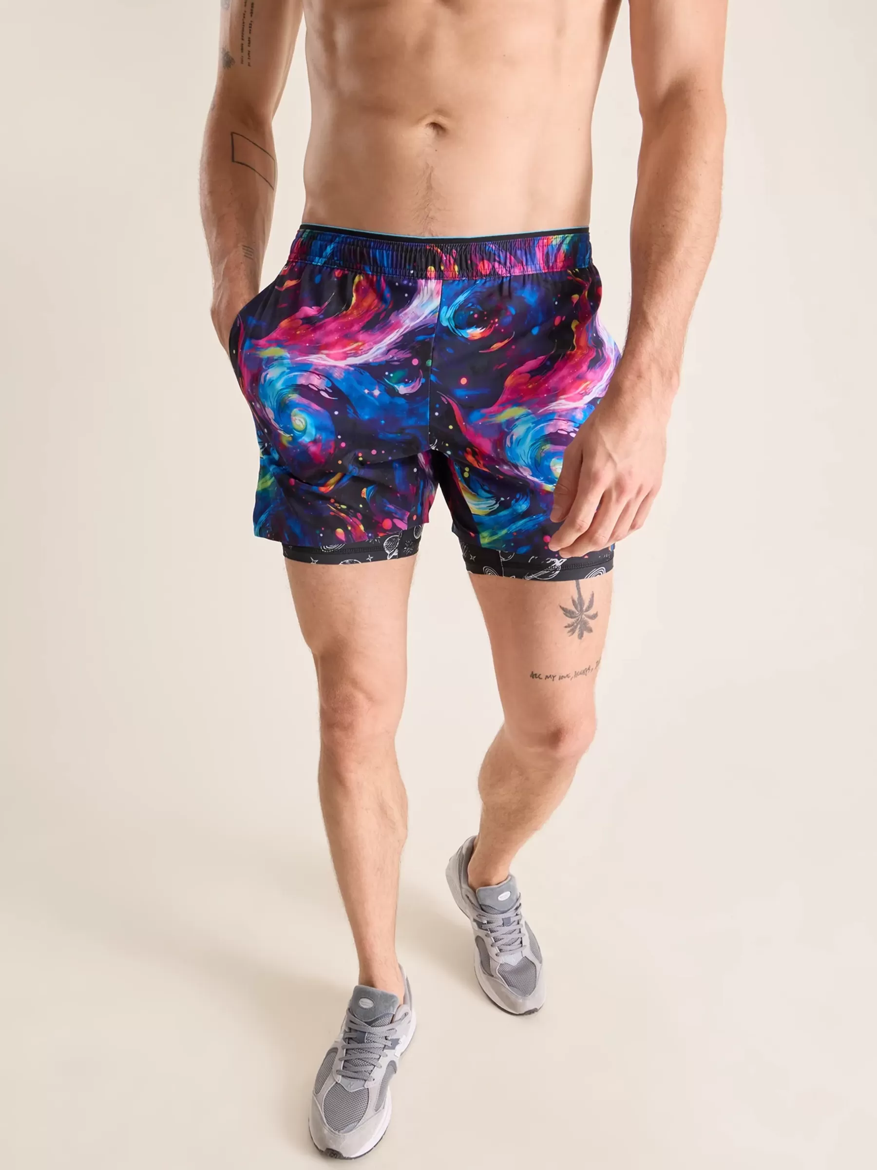 Chubbies Shorts Ultimate Training Shorts>The Galactic Odysseys Galaxy/BlackSpaceLiner