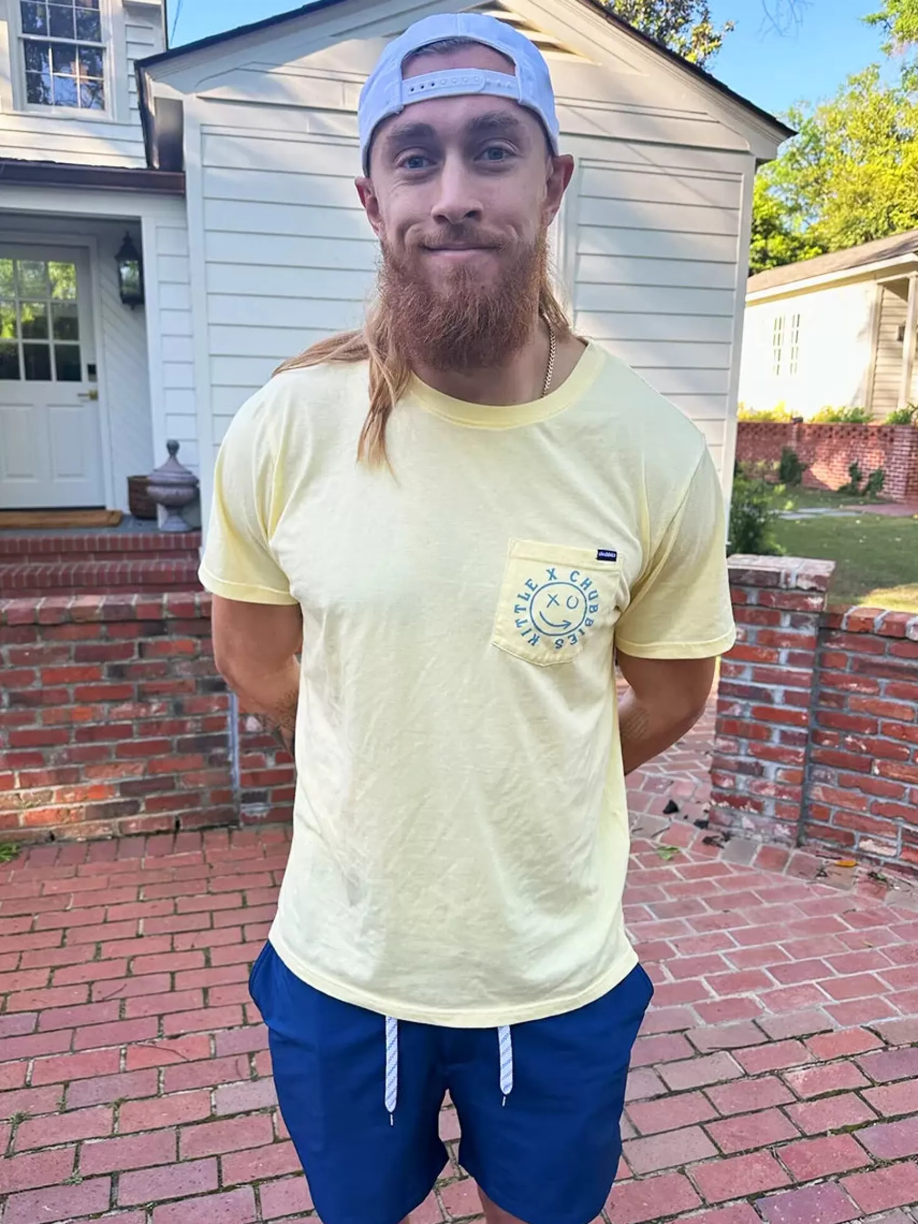 Chubbies Shorts Short Sleeve Graphic T-shirts>The George Kittle Out West Yellow