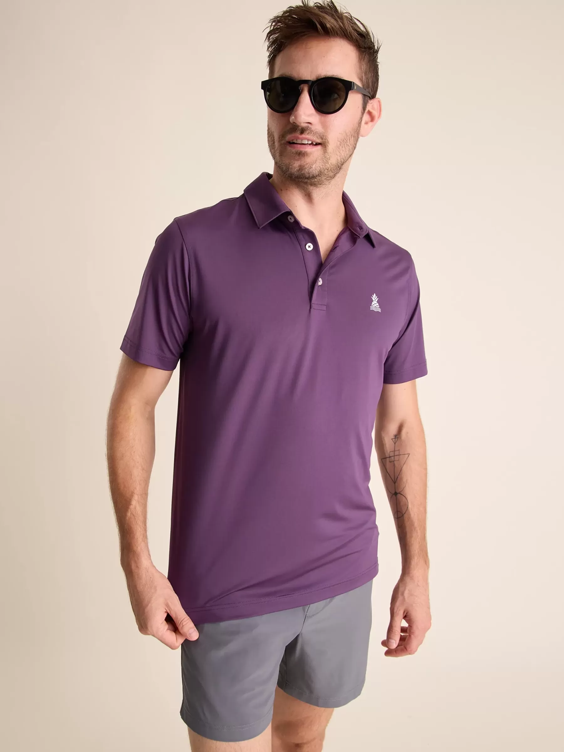 Chubbies Shorts Polos>The Grape Escape DarkPurple