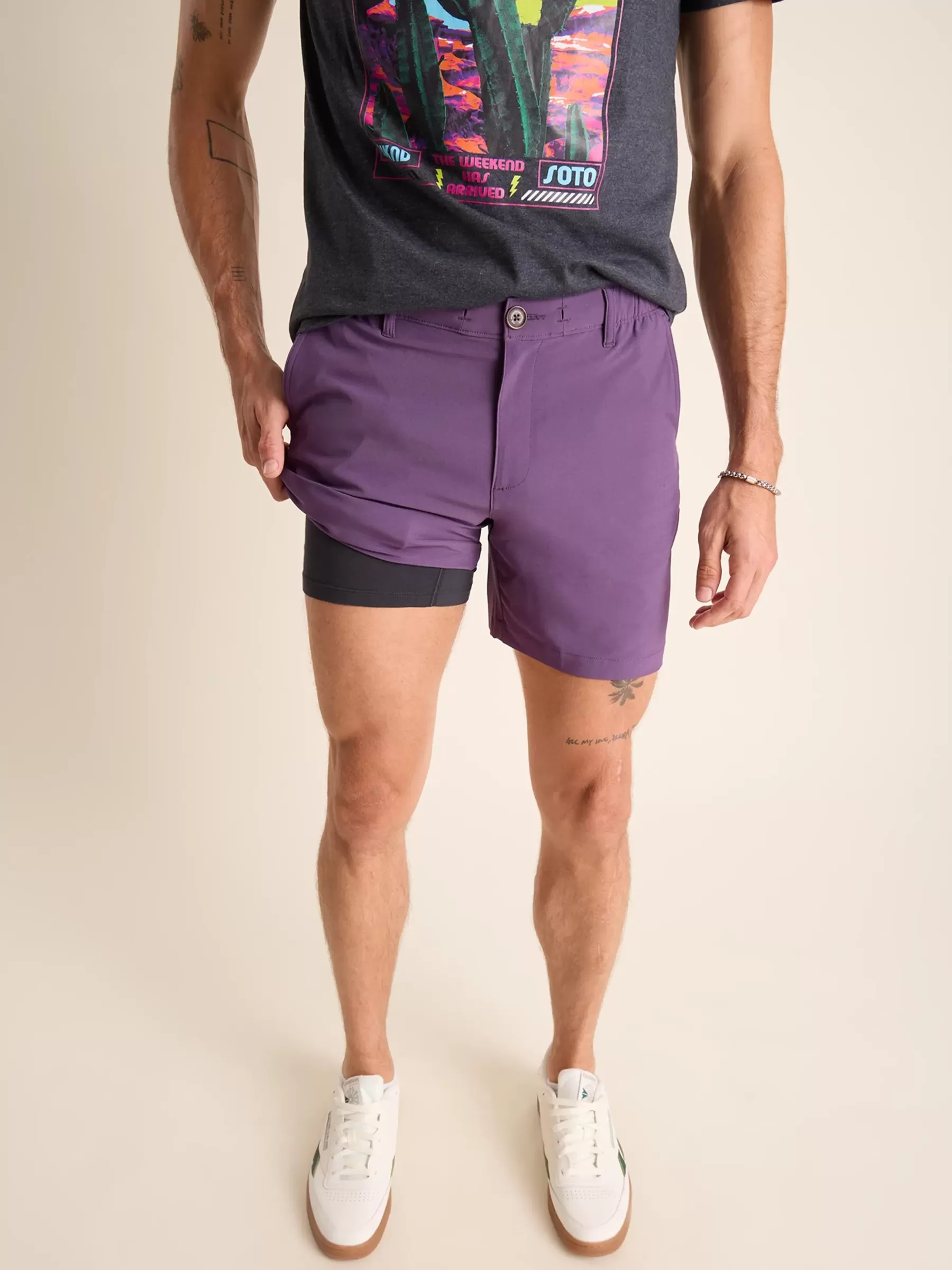 Chubbies Shorts Everywear Shorts>The Grape Escapes DarkPurple