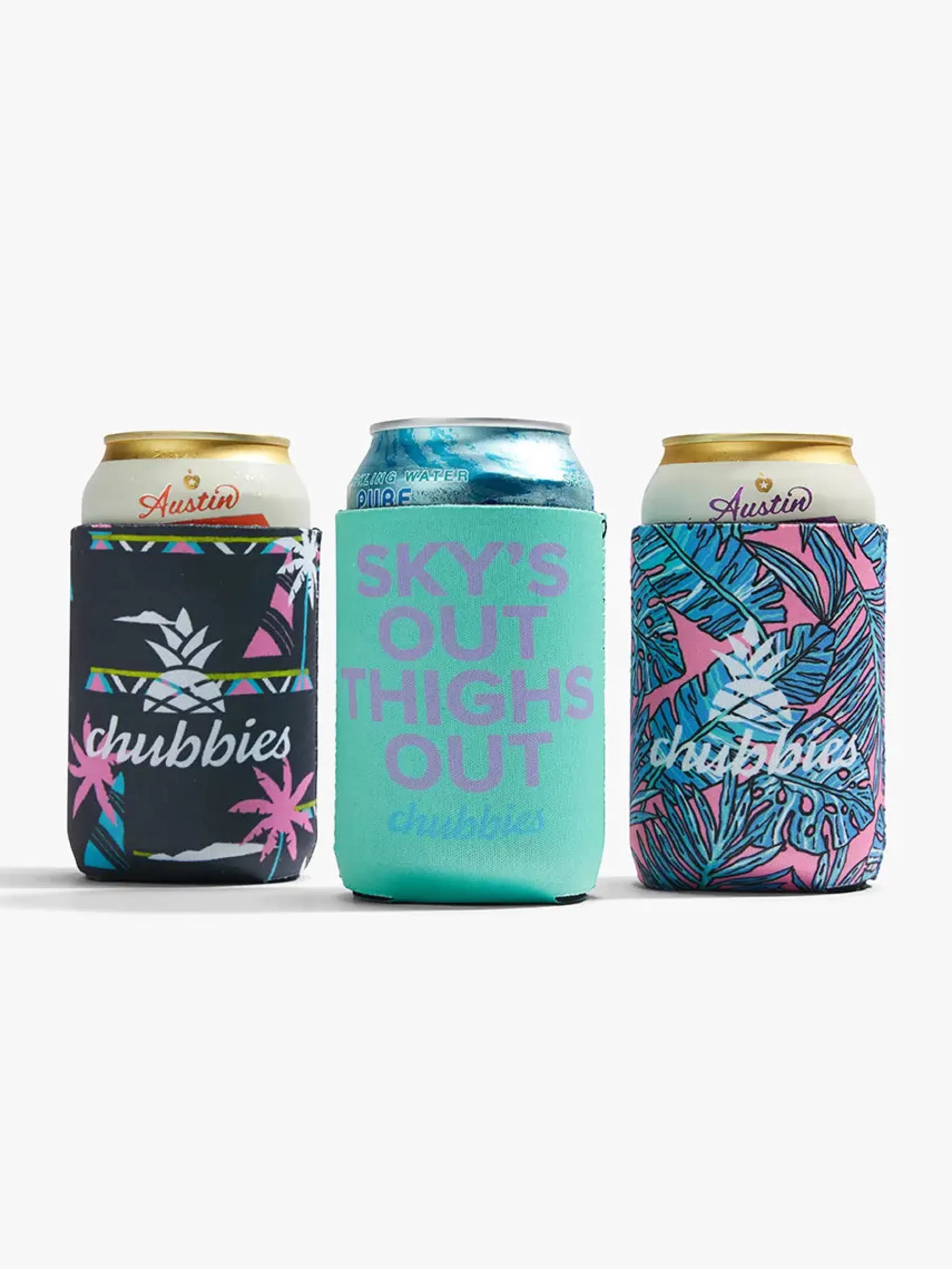 Chubbies Shorts Drinkware | Drinkware>The Krakens Reversible Can Jacket 3 Pack Multicolor