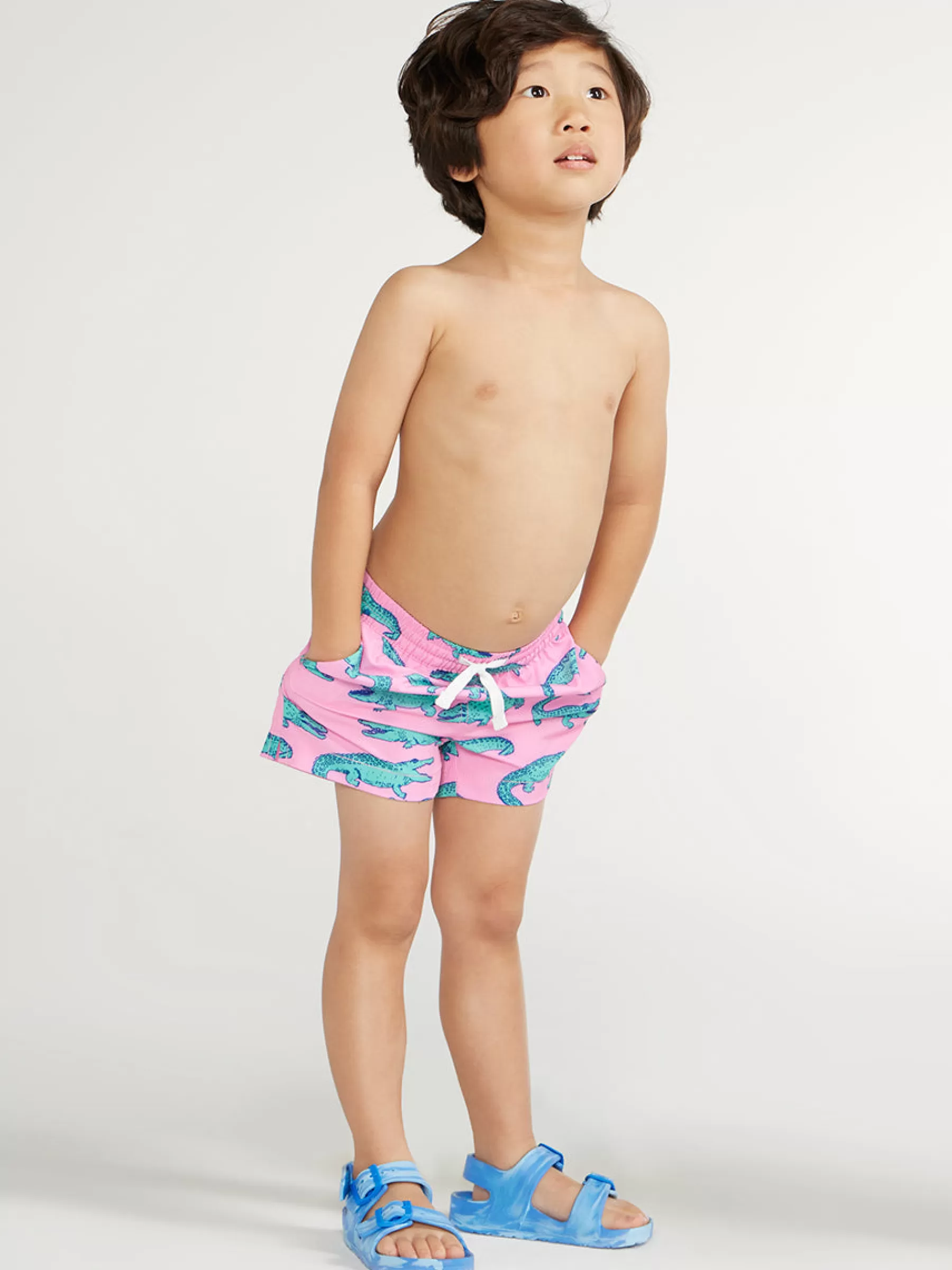 Chubbies Shorts Toddler Swim Trunks | Swim (6m-6)>The Lil Glades PinkAlligator