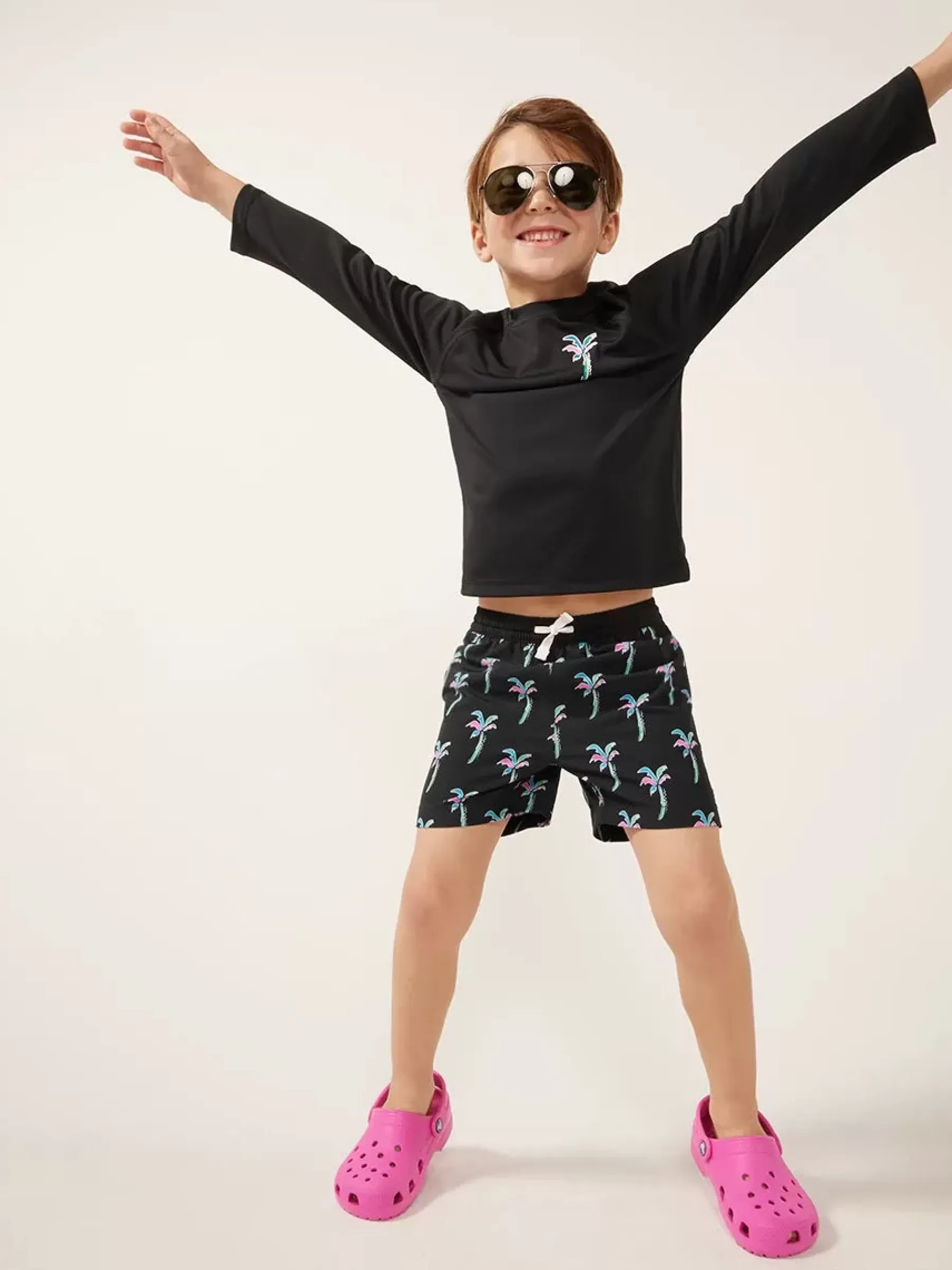 Chubbies Shorts Toddler Swim Trunks | Swim (6m-6)>The Lil Havana Nights BlackPalms