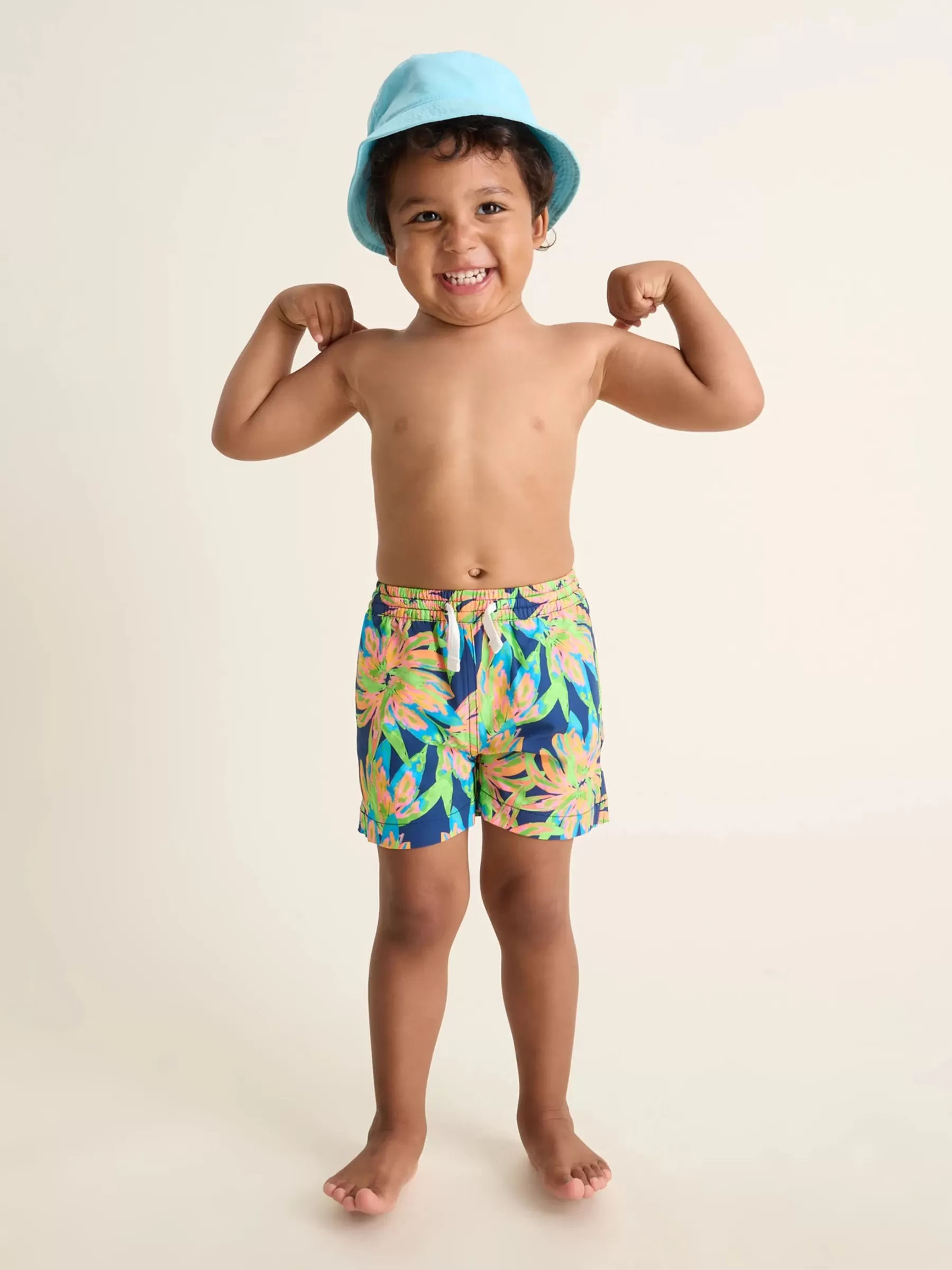 Chubbies Shorts Toddler Swim Trunks | Swim (6m-6)>The Lil Ocean Flowers NavyFloral