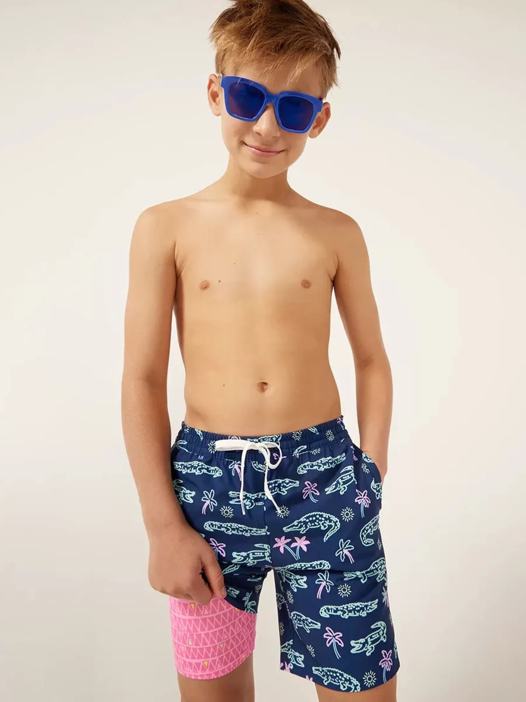 Chubbies Shorts Swim Trunks | Swim>The Neon Glades NavyAlligator/PinkTriangleLiner