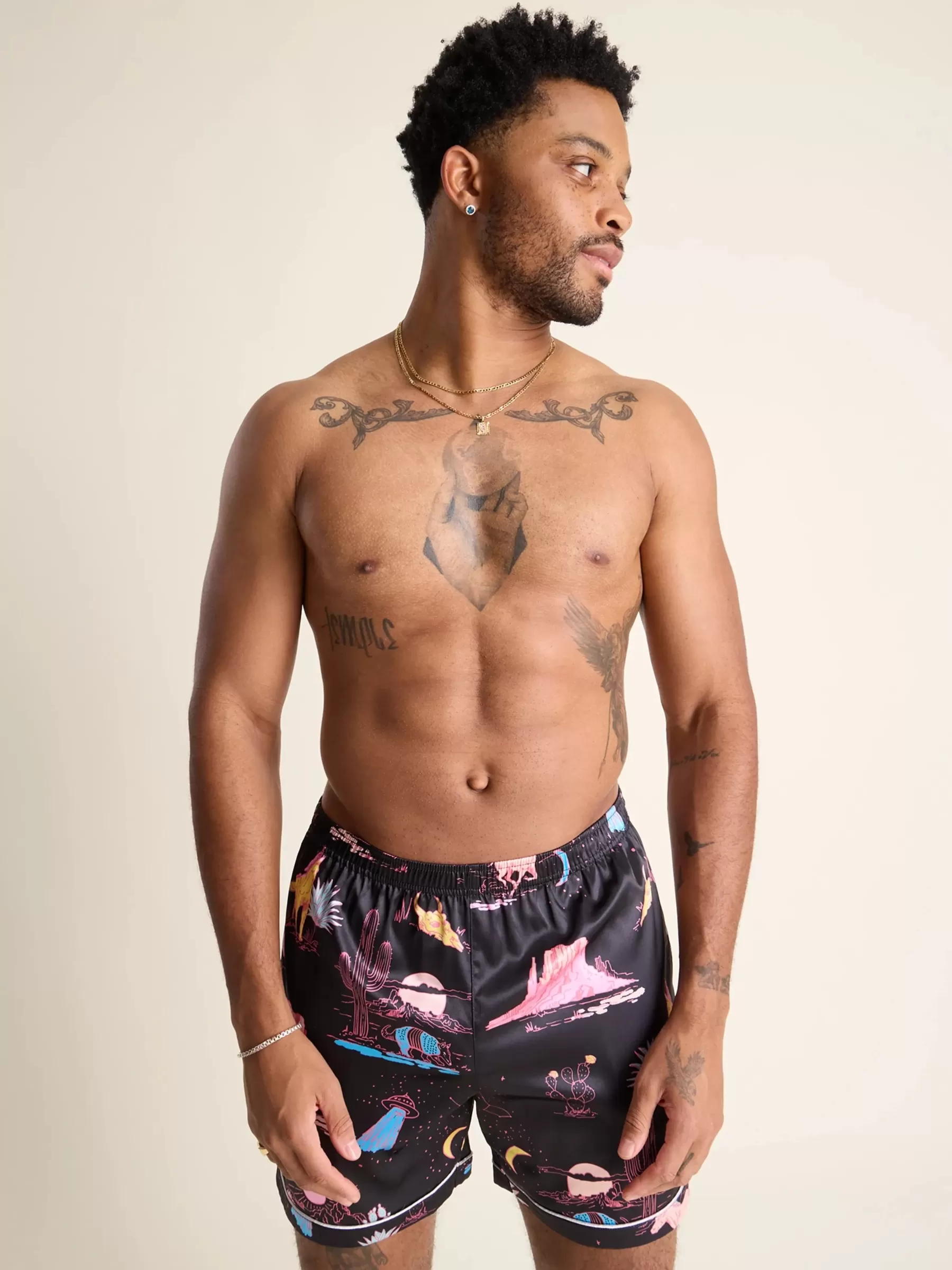 Chubbies Shorts Lounge | Pajamas>The Pony Dreams BlackWesternDesert