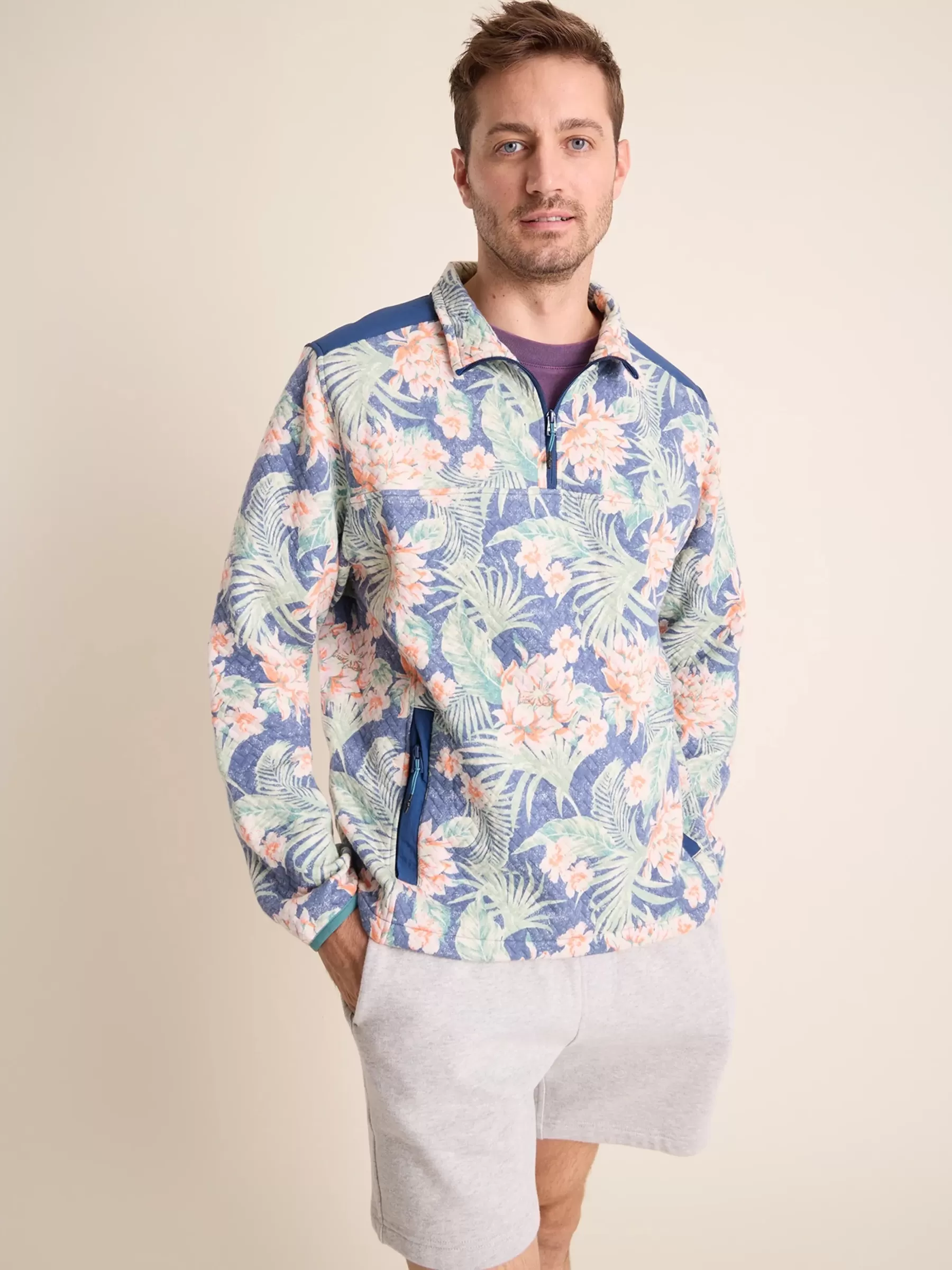 Chubbies Shorts Quarter-zips>The Resort Wear FadedBlueFloral