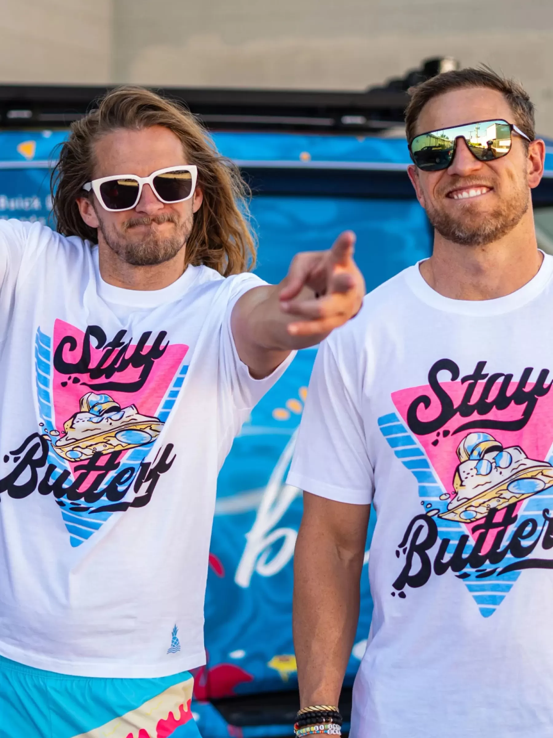 Chubbies Shorts Short Sleeve Graphic T-shirts>The Stay Buttery WhiteButteryBros