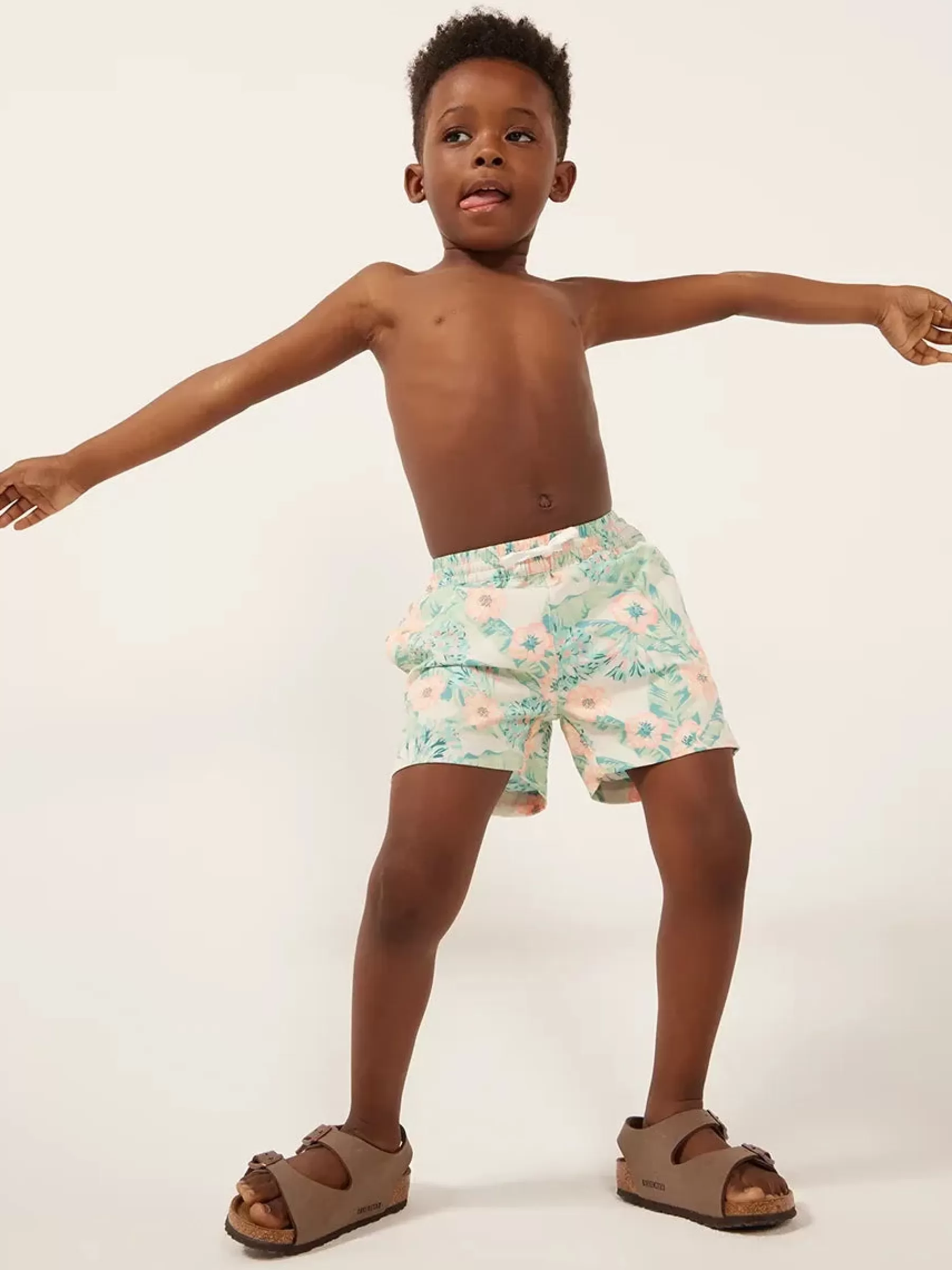 Chubbies Shorts Toddler Swim Trunks | Swim (6m-6)>The Tiny Veranda Nights IvoryFloral