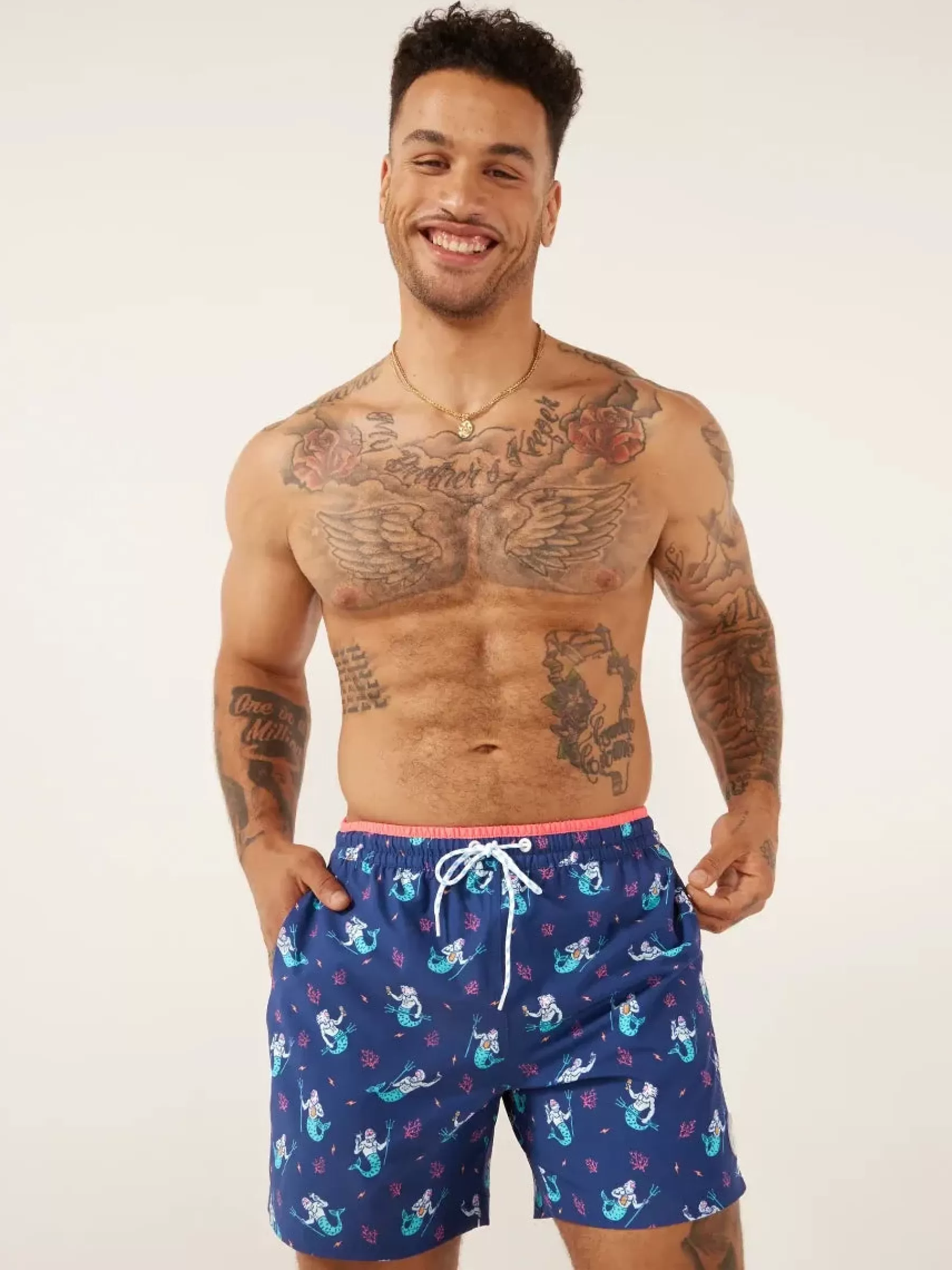 Chubbies Shorts Classic Swim Trunks | Classic Swim Trunks>The Triton of the Seas NavyTriton