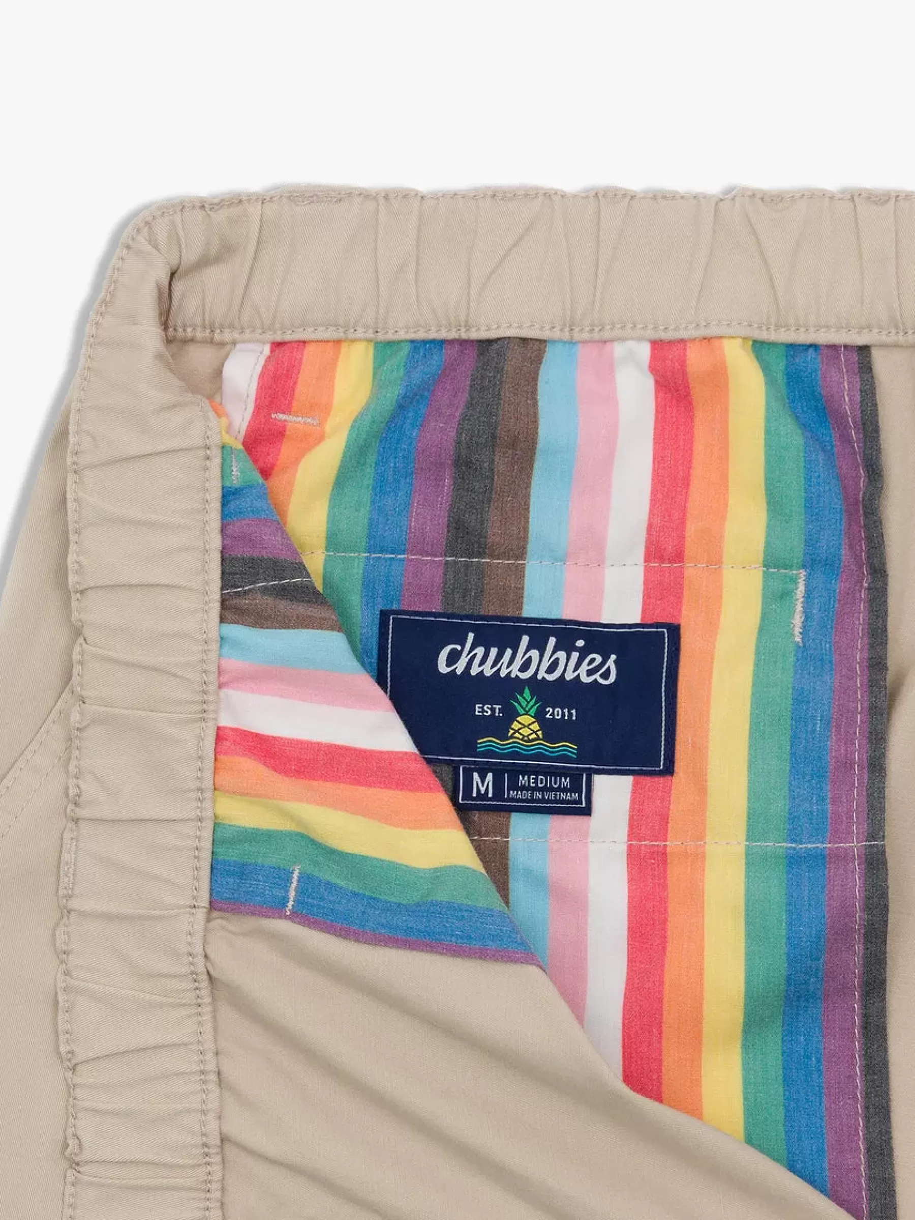 Chubbies Shorts Originals Shorts Collection>The You, You & Yous KhakiwithRainbowInterior