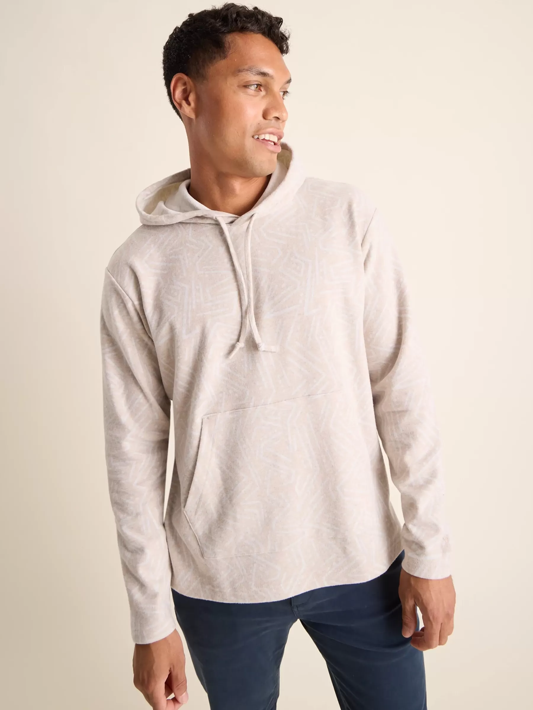 Chubbies Shorts Hoodies>The Zig-Zagger Khaki/WhiteGeometric